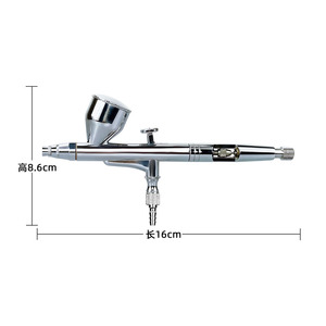 Aérographe G-130 0,8 mm à double action, alimentation par gravité, portable, réglage de vitesse ajustable pour travaux artistiques - Product Image 3