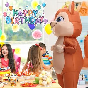 ชุดสัตว์เป่าลมตลกๆ ชุดกระรอกเป่าลมสำหรับผู้ใหญ่ สำหรับคริสต์มาสและวันขอบคุณพระเจ้า - Product Image 4