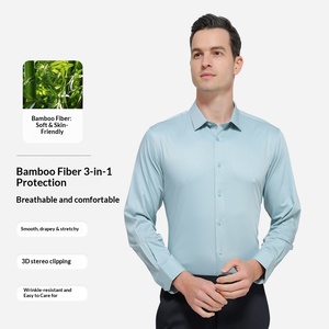 Camisas de Manga Larga para Hombre, Personalizables, Resistentes a las Arrugas, de Fibra de Bambú, Sin <span class=keywords><strong>Planchado</strong></span>, Impermeables, al por Mayor - Product Image 1