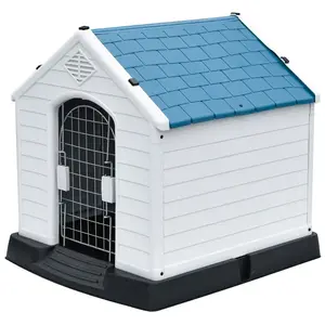 Cuccia per cani da esterno con tetto in plastica per cani da compagnia casa per animali domestici giganti di grandi dimensioni mobili antipioggia antivento