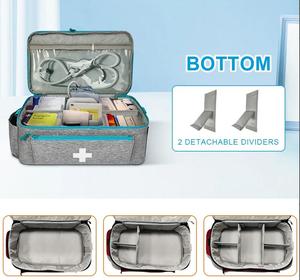 Sac de premiers secours vide, organiseur de trousses d'<span class=keywords><strong>urgence</strong></span>, fermeture <span class=keywords><strong>à</strong></span> double fermeture éclair, sac <span class=keywords><strong>à</strong></span> médicaments portable pour la maison, les voyages et le camping - Product Image 5