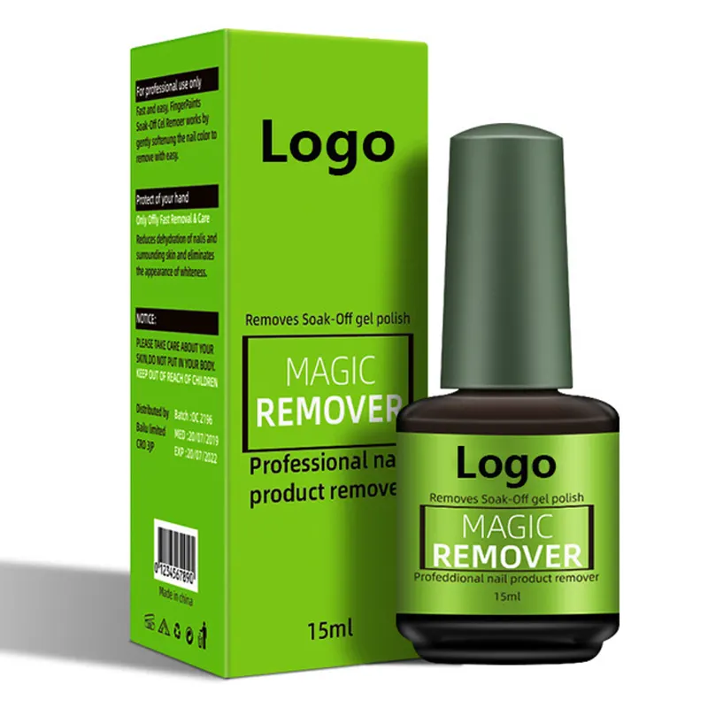 AS Private Label Benutzer definiertes Logo 15ml Magic Gel Remover Einfach UV-Gel-Nagellack-Gelent ferner für den Großhandel auftragen