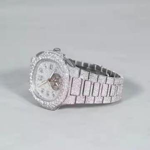 Relojes Iced Out VVS Moissanite con Diamantes, Movimiento Automático, Relojes de Lujo Hechos a Mano, Totalmente Cubiertos de Diamantes, Estilo Hip Hop - Product Image 2