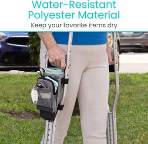 Free sample Crutch Bag Lightweight Crutch Factory Crutch Walking Stick Bag <b>Wheelchair</b> Organizer Universal Walker Bag - Product Image 4