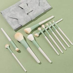 Morandi ชุดแปรงแต่งหน้าขนาดเล็กแบบพกพา11ชิ้นพร้อมขนไนล่อนและที่จับพลาสติกชุดเต็มชุดสำหรับผู้เริ่มต้นเป็นมิตรต่อการเดินทาง - Product Image 4