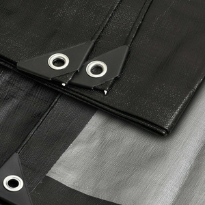 Boxin Tarpaulin Black Silver Custom Made <b>Sunscreen</b> <b>Waterproof</b> Anti-aging Outdoor Cover - Product Image 2
