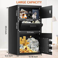 Caja Fuerte Grande para Depósitos Comerciales, Anti-Robo, con Huella Dactilar, para Guardar Llaves Rápidamente, Construcción de Acero Aleado, WeiChi WW002