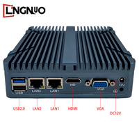Vente chaude Mini PC sans ventilateur en aluminium à 4 cœurs PC industriel compact avec Intel Chipset Linux OS pour prises EU/US/AU pour une utilisation de bureau
