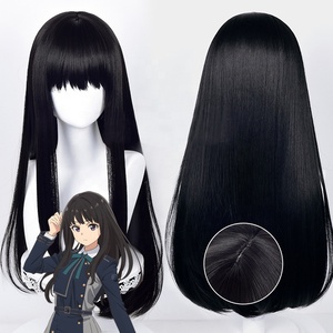 Holesale ycoris Oil eckina Kina Akina IG osplay 70cm ONG lack ynthetic ninime Air eluca eat esistant IG - Product Image 2