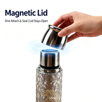 Bouteille d'eau en titane pur 420 ml édition limitée Année du Cheval, avec couvercle magnétique, isolation thermique et séparation thé-eau, tasse de voiture en titane