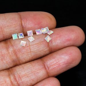 Cristal de ópalo etíope natural Yashee, gema suelta de corte cuadrado de 3x3 mm para la fabricación de joyas y sanación de chakras - Product Image 4
