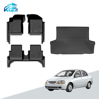 Tapis de sol imperméables antidérapants 4 pièces + 1 tapis de coffre pour CHEVROLET AVEO SEDAN-FAMILY 2006-2014 TPE