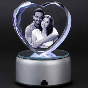 Factory <strong>Customized</strong> Heart Shape <strong>Blank</strong> <strong>Crystal</strong> Cube for 3d Laser Enghaving Christmas Gifts, Company Souvenirs <strong>Blank</strong> <strong>Crystal</strong> - Product Image 2