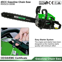 Tronçonneuses à essence 2 temps 45cc 52cc 58cc, outils de jardinage à essence, scies à chaîne à essence 16" 18" 20" pour la coupe du bois et des arbres