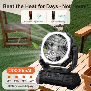 10000 mAh sạc di động LED Đèn lồng Pin hoạt động dao động ngoài trời cắm trại bảng fan hâm mộ lều, cúp điện xây dựng - Product Image 4