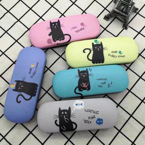 Estuche para gafas Xinpeng de metal con diseño de gato negro para niños y niñas, primavera 2021 - Product Image 1