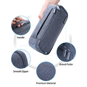 Vendite calde stampa personalizzata logo grigio viola penna cancelleria sacchetti di stoccaggio cerniera tessuto di grande capacità <span class=keywords><strong>astuccio</strong></span> per la scuola - Product Image 6