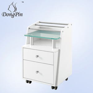 Dongpin Beauty Panel <b>Trolley</b> 40x41x63 Cm Tempered Glass Mobile Storage Cabinet With Casters Salon <b>Tool</b> Cart - Product Image 5