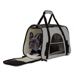 Sac de transport pour animaux de compagnie approuvé par les compagnies aériennes-Transporteurs à côtés souples pour les voyages en <span class=keywords><strong>avion</strong></span> Sac de transport sous le siège avec traversin en polaire - Product Image 3