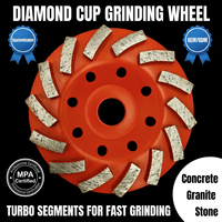 Disque de meulage diamanté segmenté de 125 mm pour béton et marbre, pour meuleuse d'angle