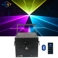 Lampu Laser LED RGB, 5W RGB LED Laser lampu DMX512 IP20 tubuh besi merah hijau biru pencahayaan panggung untuk pesta Disco liburan pernikahan Beam Scan