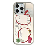 Vente en gros Premium Sensation Compatible pour iPhone 14 15 13 16 Pro Max Téléphone Cas Miroir Ligne 15 Galvanoplastie Argent Modèle INS