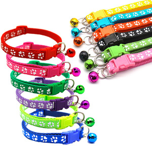 Cat <b>Collar</b> With Bell Adjustable Size For Pets Cartoon Style All Seasons Medium Breed - Product Image 2