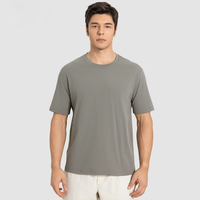 T-shirt de sport à séchage rapide pour hommes, haut décontracté à manches courtes de couleur unie, t-shirt polyvalent pour la course en plein air, la salle de sport et le fitness