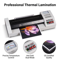 Laminadora Profesional en Caliente y Frío A3 de 330 mm, 4 Rodillos, Térmica de Alta Resistencia con Indicador de Temperatura para Oficina, Escuela, Impresión Comercial