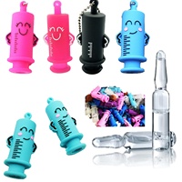 Ouvre-blister de seringue en caoutchouc PVC multicolore Outils de protection d'infirmière Porte-clés promotionnels Ouvre-ampoules Brise-flacon Chaîne