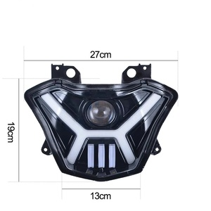 Yongjin ไฟหน้า LED รถจักรยานยนต์สีดำสำหรับ <span class=keywords><strong>Kawasaki</strong></span> Z650/<span class=keywords><strong>versys</strong></span> <span class=keywords><strong>X</strong></span> <span class=keywords><strong>300</strong></span> - Product Image 4