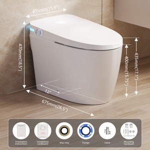 Inodoro Inteligente de Una Pieza con Sensor Automático y Control por Voz, Cerámico, Montado en el Suelo, con Certificación CUPC y ETL para América del Norte - Product Image 6
