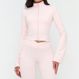 Top Deportivo Personalizado para Mujer, Estilo Yoga, con Cierre, Sensación Desnuda, Cuello Alto, Manga Larga, para Actividades al Aire Libre - Product Image 3