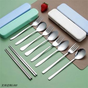 Juego de Cubiertos Portátil de Acero Inoxidable, Precio de Fábrica al por Mayor, Incluye Cuchillo, Tenedor y Cuchara, Juego de Tres Piezas de Metal - Product Image 4