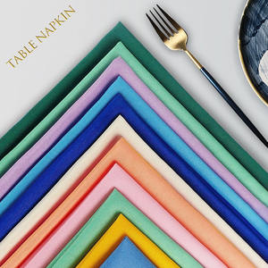 Serviettes en tissu carrées en polyester personnalisées, réutilisables, sans décoloration ni déformation, vente en gros – Meilleures ventes - Product Image 3