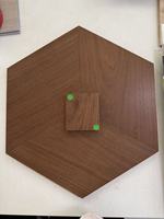Parquet hexagonal en noyer noir, parquet multicouche en bois d'ingénierie avec motif décoratif