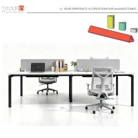 Table de coworking modulaire moderne en fer, postes de travail ouverts pour 2, 4 ou 6 personnes, bureaux individuels pour 4 personnes