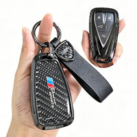 Étui de protection pour clé de voiture en alliage de zinc et fibre de carbone véritable, compatible avec Changan CS75 Plus Hunter UNI-S CS35 CS55 PLUS Ossan Alsvin