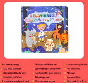15 <span class=keywords><strong>comptines</strong></span> d'illumination anglaise pour bébé Livres audio pour l'éducation de la petite enfance Type de produit Livres d'apprentissage précoce - Product Image 5