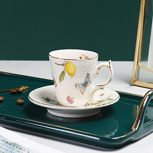 Exquisite Lemon Fruit Design Yellow Ceramic Tea <b>Cups</b> & Saucers for Coffee or Tea - Product Image 6