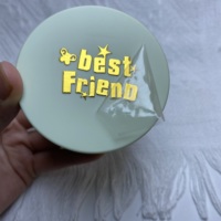 Autocollants en métal personnalisés imprimés par transfert UV - Étiquettes transparentes avec logo en bronze argenté pour la personnalisation de la marque