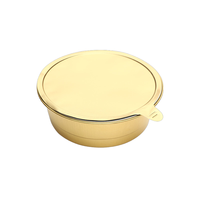 Barquette jetable en aluminium doré de 33 oz (7 pouces) pour événements, buffets, traiteur, stockage alimentaire, assiette de service en aluminium