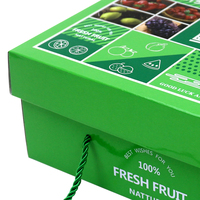Boîte-cadeau de fruits emballage ondulé haut de gamme personnalisé carton corde levage ciel et terre couverture boîte impression personnalisée
