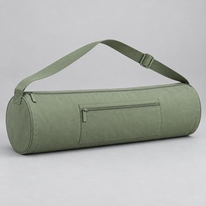 <b>Yoga</b> Mat <b>Bag</b> Cotton Canvas with Full Length Zip and Side Pocket 70cm <b>Yoga</b> Mat Carrier Wellness Gift Custom Logo - Product Image 2