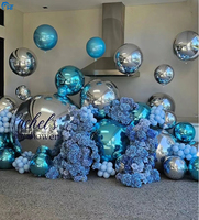 Ballon de miroir violet ballon gonflable en pvc décoration d'événement grande boule de miroir gonflable brillante