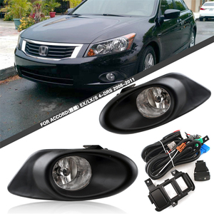 Rõ ràng Sương Mù Ánh sáng Kit đối với Honda Accord EX-L LX Sedan 2008 2009 2010 2011 foglight với chuyển đổi dây bóng đèn và đèn sương mù bezel - Product Image 2