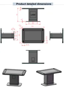 43 Zoll Android Windows LCD Interaktiver Smart Touch Tisch für Game Coffee Control Tisch mit NFC-Modul Power Charging Station C.