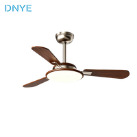 Ventilateur de plafond intelligent à fréquence variable LED ultra silencieux de style rétro européen pour la décoration de la maison et le bureau