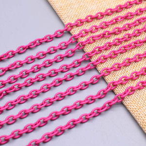 32 Màu Sắc Mới Chiều Rộng 6Mm Chiều Dài Nhỏ 50Cm Acrylic Liên Kết Chuỗi Tôm Hùm Clasp Chains Cho Key Kính Chuỗi Làm Đồ Trang Sức Vòng Cổ - Product Image 6