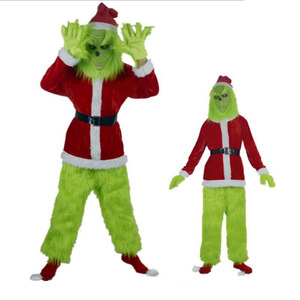 <span class=keywords><strong>Disfraz</strong></span> de <span class=keywords><strong>Navidad</strong></span> de Papá Noel <span class=keywords><strong>Grinch</strong></span> para adultos <span class=keywords><strong>Disfraz</strong></span> de Papá Noel de piel verde de lujo Conjunto de ropa de monstruo de <span class=keywords><strong>Navidad</strong></span> Disfraces de Cosplay - Product Image 6